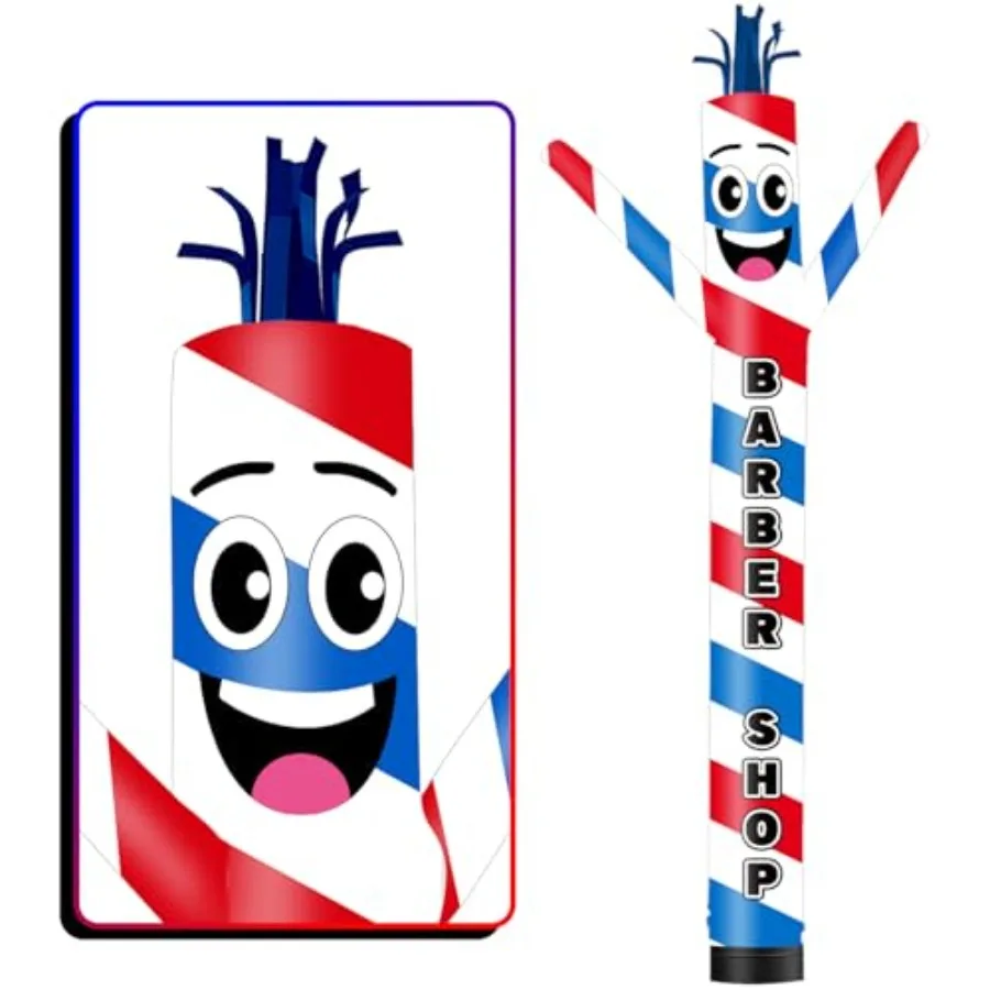 

Outdoor decoration advertising promotion: 20FT tall inflatable tube man, PVC material, red and white colors, wacky wavy dancing