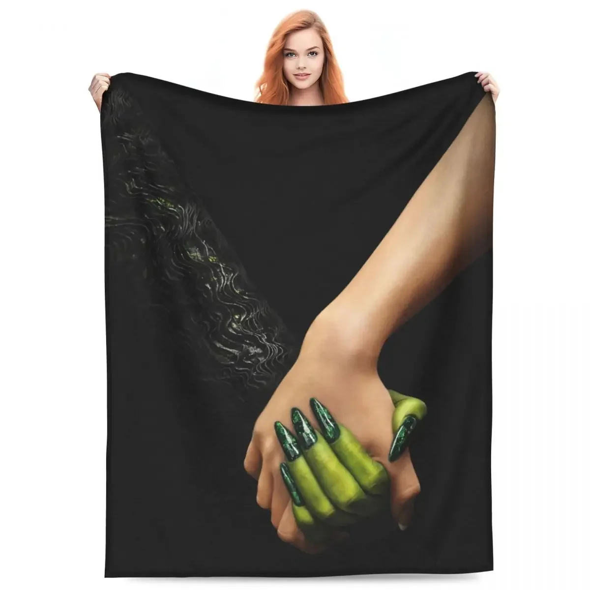 

Wicked Movie Poster Flannel Throw Blanket Soft Warm Bedspread for Bedroom Office or Travel Customized Gift Idea