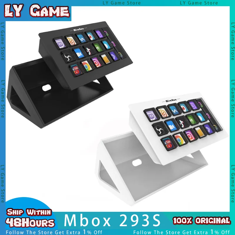 Mbox 293S Streamdeck Visual Mini Keyboard Live Streaming Controller LCD Button Game Programming Customizable Keypad With Mac