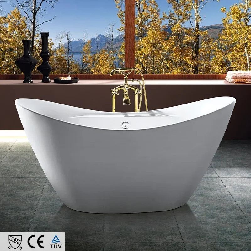 Bathroom Bathtub,Chinese Cheap Supplier Bathroom Standard Size Acrylic Bathtub For Adult