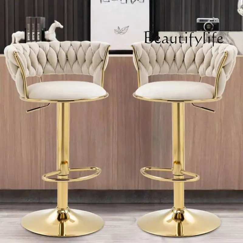 

X European Design Modern Bar Chairs Luxury Adjustable Metal Nordic Bar Chairs Stool Comfortable Chaises Salle Manger Accessories