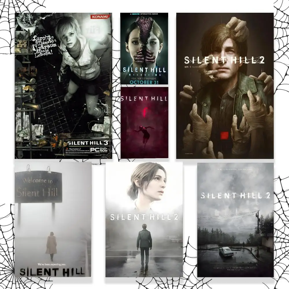 Game S-Silent Hill Poster, grafisches Wandkunst-Poster, HD-wasserfester PP-Papierdruck für Schlafzimmer, Wohnzimmer, Büro, Dekoration, Geschenk