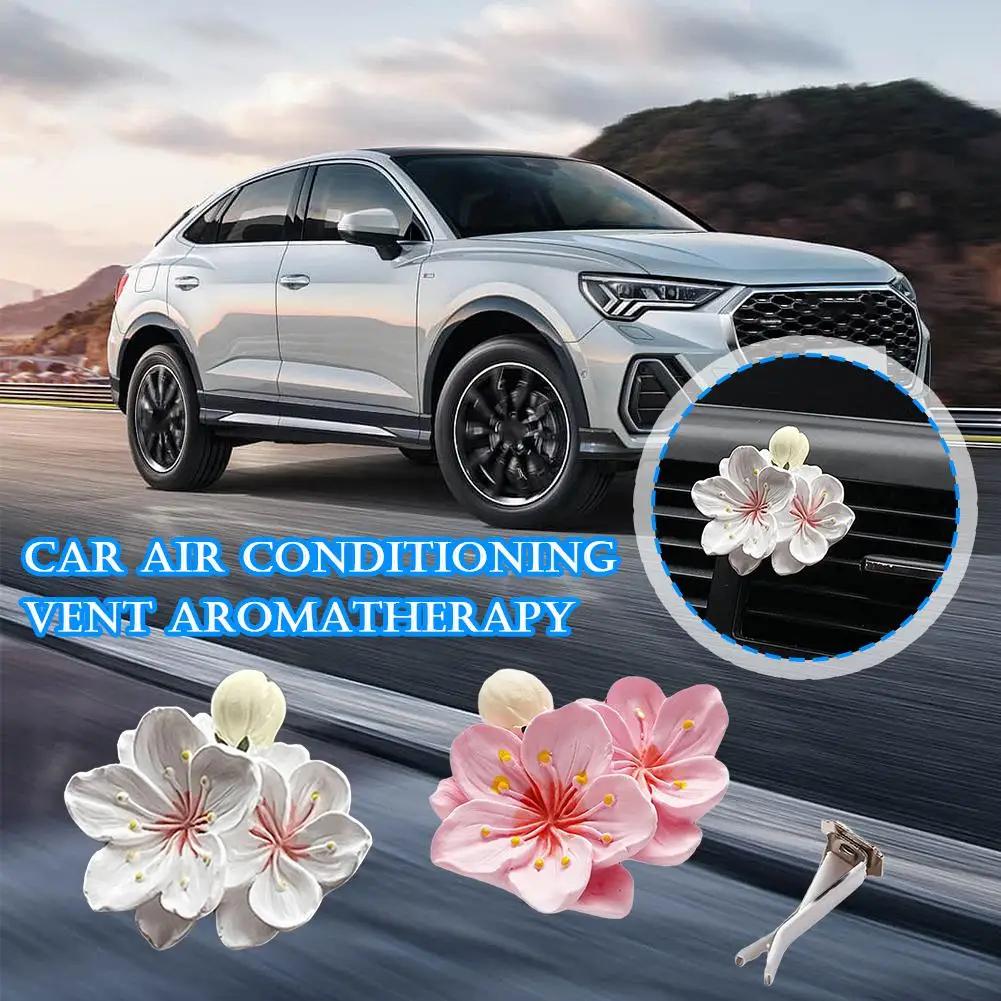 

Car Perfume Clip Flower Air Outlet Car Air Freshener Diffuser Decoration Fresh Air Peach Car Blossom Aroma Accessories V4Q4