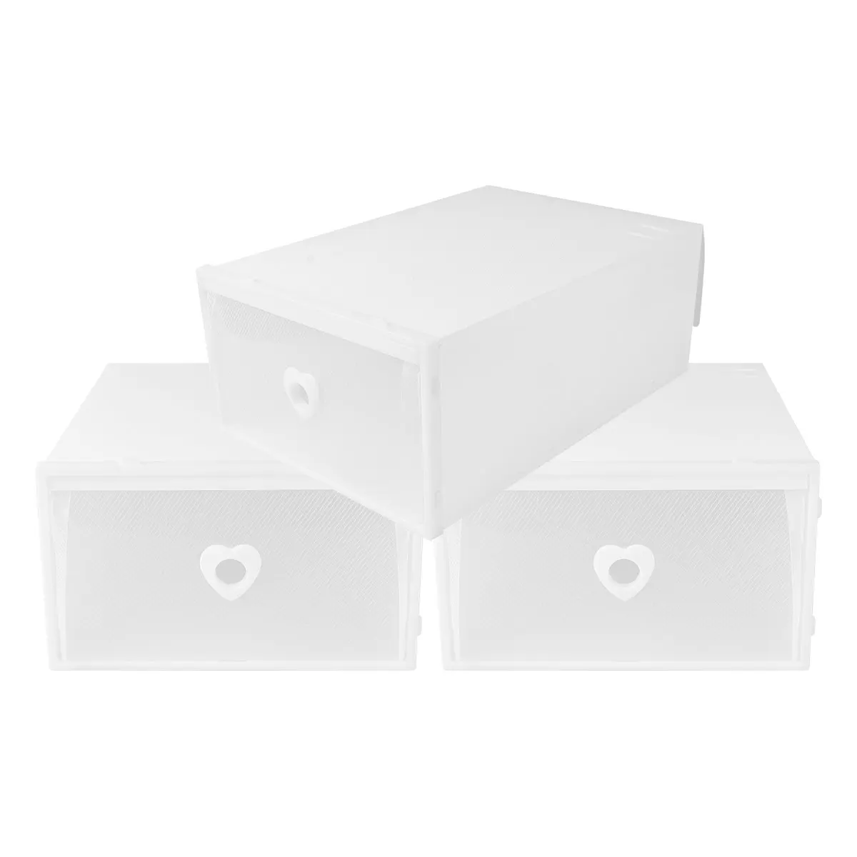 

3 Pcs Shoe Box Drawer Style 31x20x12CM Transparent Storage Container Thickened Plastic Material Moisture Proof Sneakers