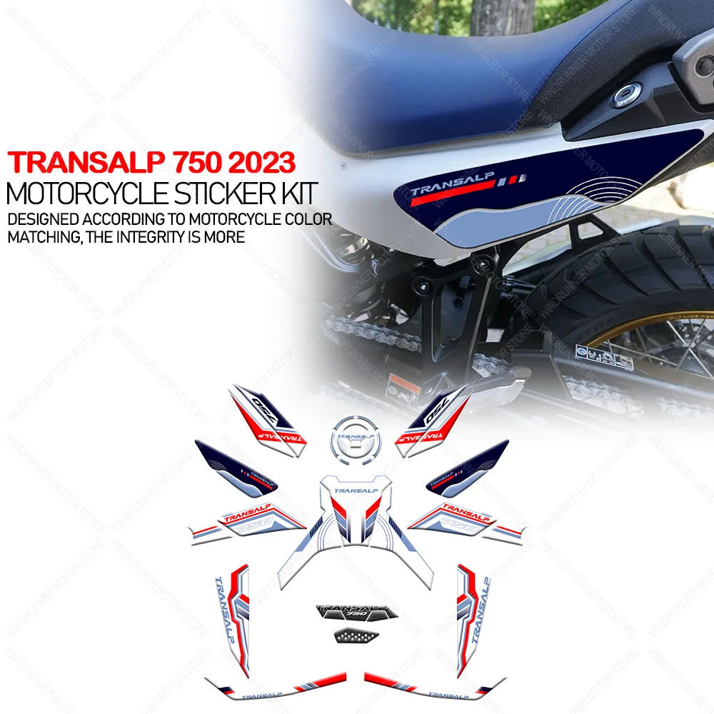 

Motorcycle Waterproof Sticker Tank Pad Sticker Kit 3D Resin Protective Sticker For HONDA Transalp 750 Transalp750 2023