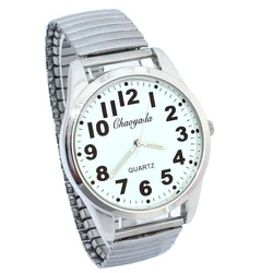 Relojes para hombre, correa elástica Flexible, reloj de pulsera analógico de moda de lujo de acero inoxidable para hombre, Relojes para padre