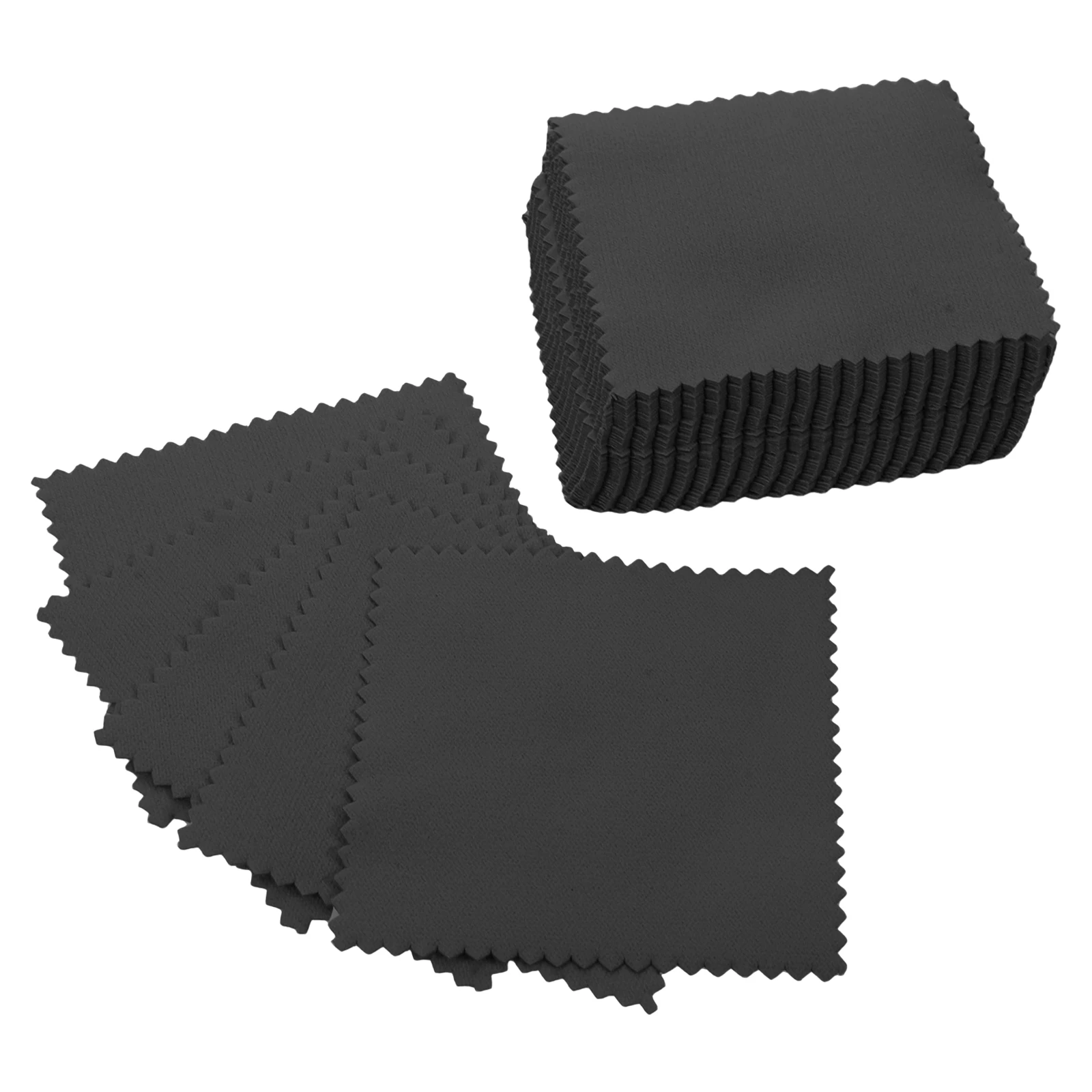 

100 Sheets Jewelry Cleaning Cloth 8x8cm Suede Jewelry Polishing Cloth Reusable Shine Tarnish Remover Wipe For Watch Silverware