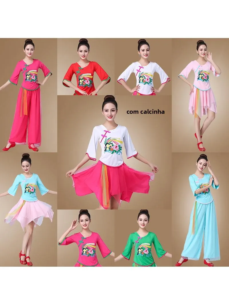 conjunto-de-disfraz-de-danza-festiva-bordado-para-mujer-traje-Etnico-de-dos-piezas-de-manga-corta-de-seda-lactea