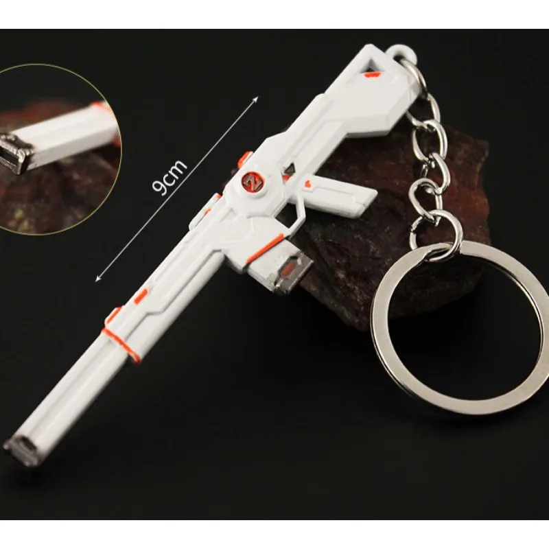 9cm Valorant Weapon Phantom SPECTRUM Gun Keychain Reaver Karambite Knife Metal Model Manga Peripheral Machine Gift Toys for Kids