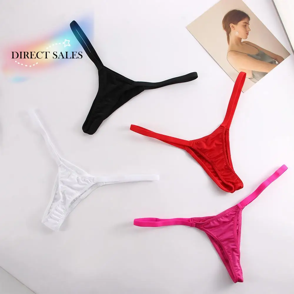 

Briefs Underwear Cotton Elastic T-Back Milk Silk Women Panties Sexy Thong Cotton G-String Sexy Lingerie