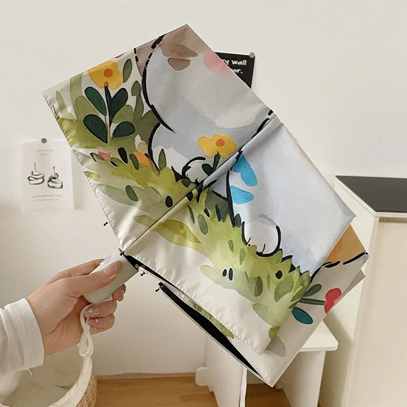 Children Umbrella Cartoon Cat Fold Umbrella Fully Automatic Umbrella Kids Sunny And Rainy Umbrella Portable Umbrella Woman - view 5