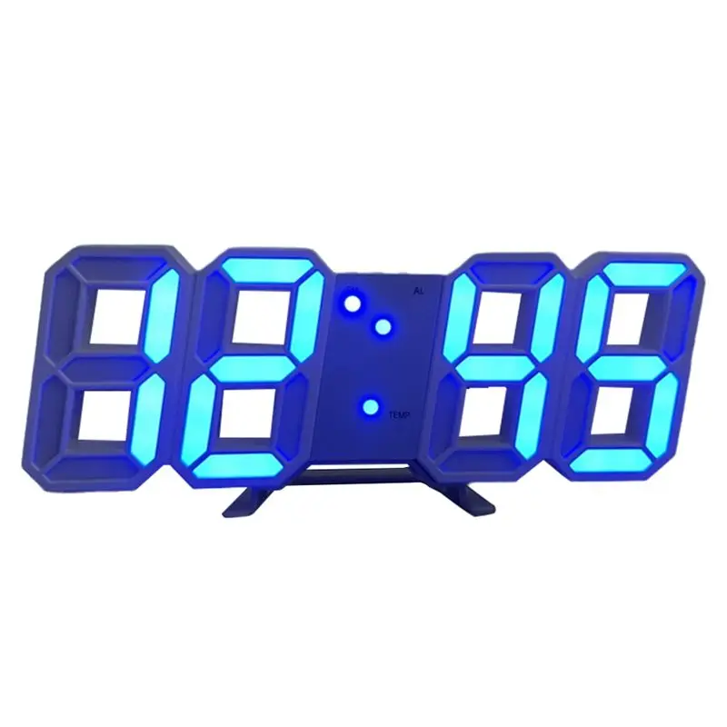 

[AAAE 2026] 3D цифровые настенные LED-часы с будильником и термометром, подходят для дома, кухни и офиса