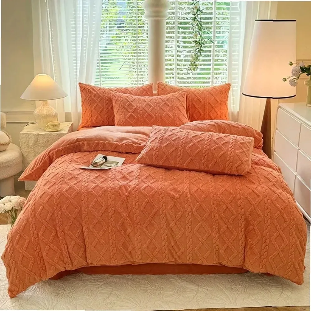 Ultra-Soft Textured Duvet Cover on a made bed
