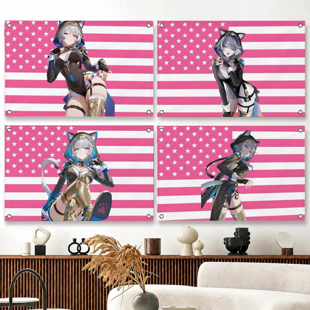 Honkai Star Rail  Cipher Flags decor flag banner,wall hanging flag,indoor outdoor wall decor,yard garden porch patio wall art