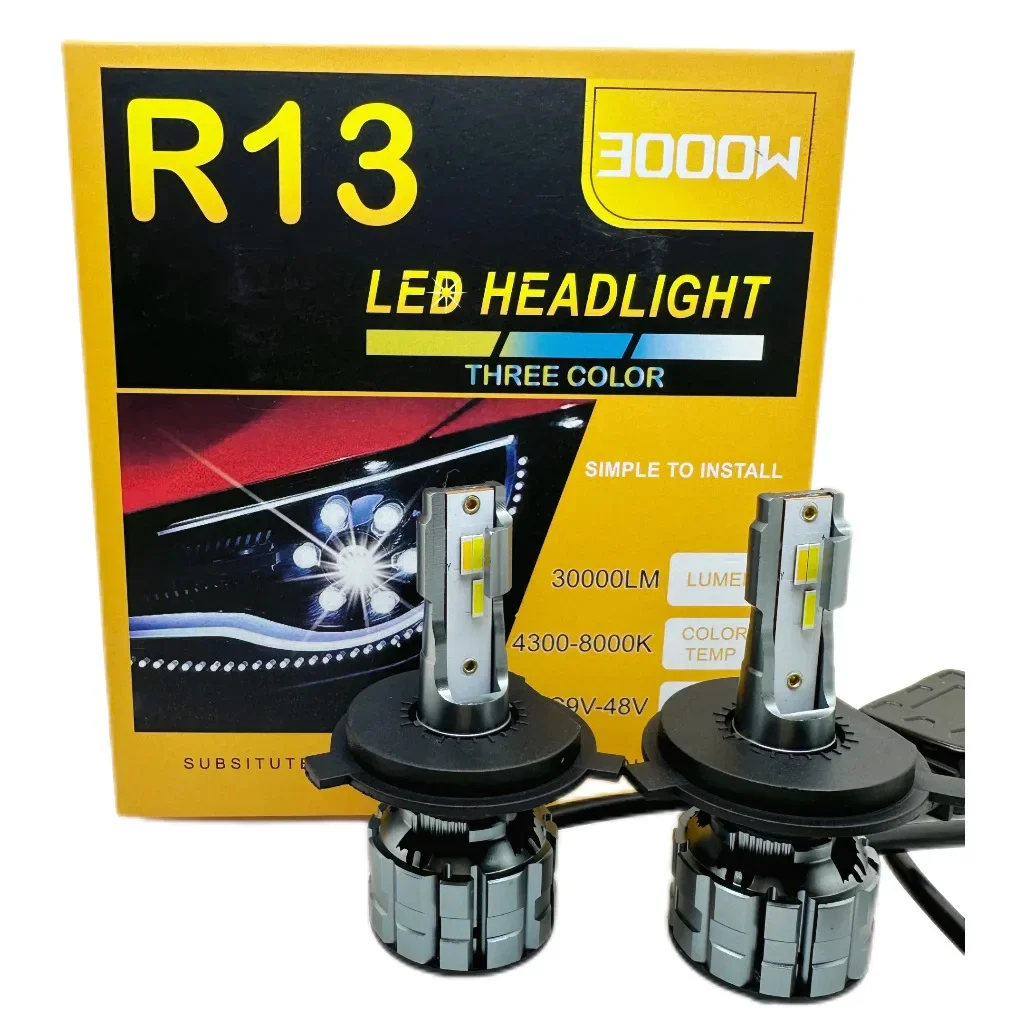 Xtg Driekleurige Temperatuur Tweekleurige Auto Led-Koplampen Gemodificeerd H1h7h11 Nabij En Verre Gloeilamp H4 Geïntegreerde Vrachtwagen 24V