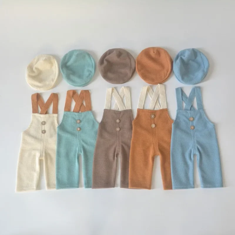 Photo Shooting Props for Baby Girls Boys Cute Overalls Suit Jumpsuits Newborns Monthly Party Photo Clothes Photography Outfit