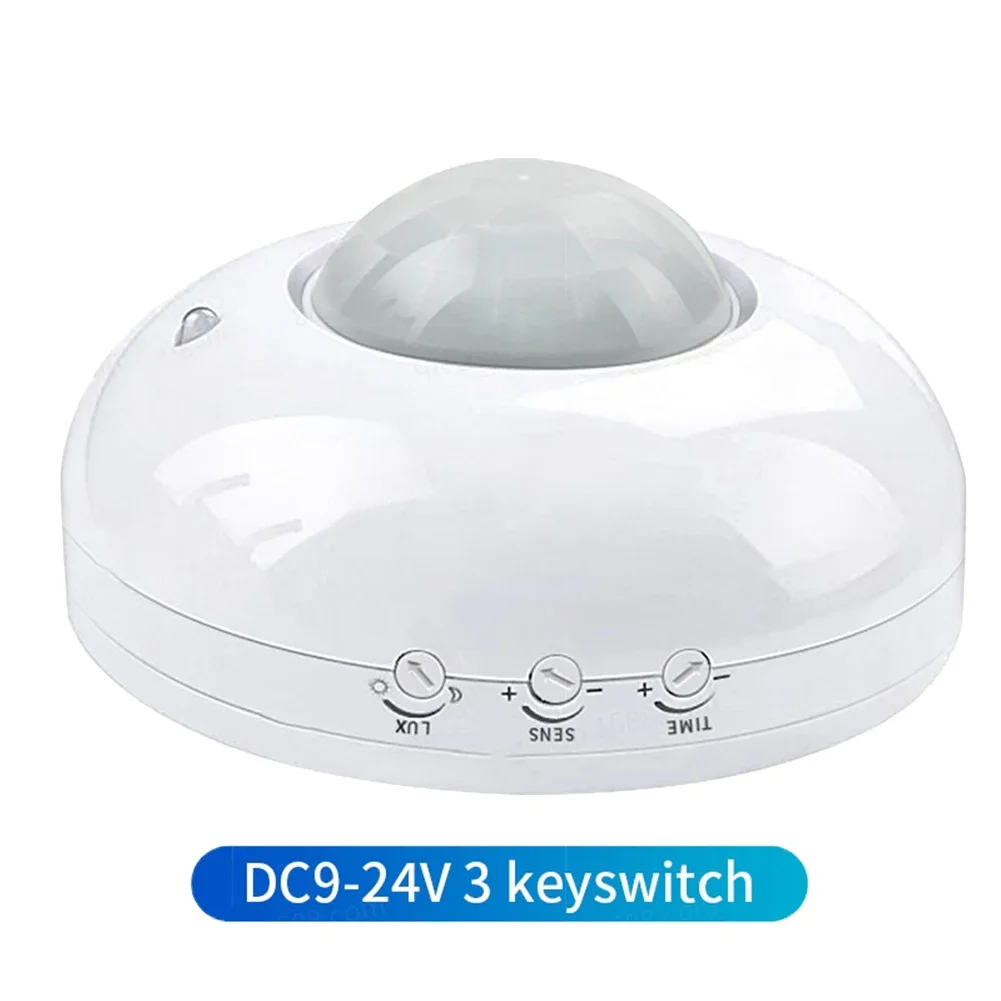 White Wide Voltage Range Ceiling Mount Automatic Detection Note PIR Motion Package Content Product Name Sensor