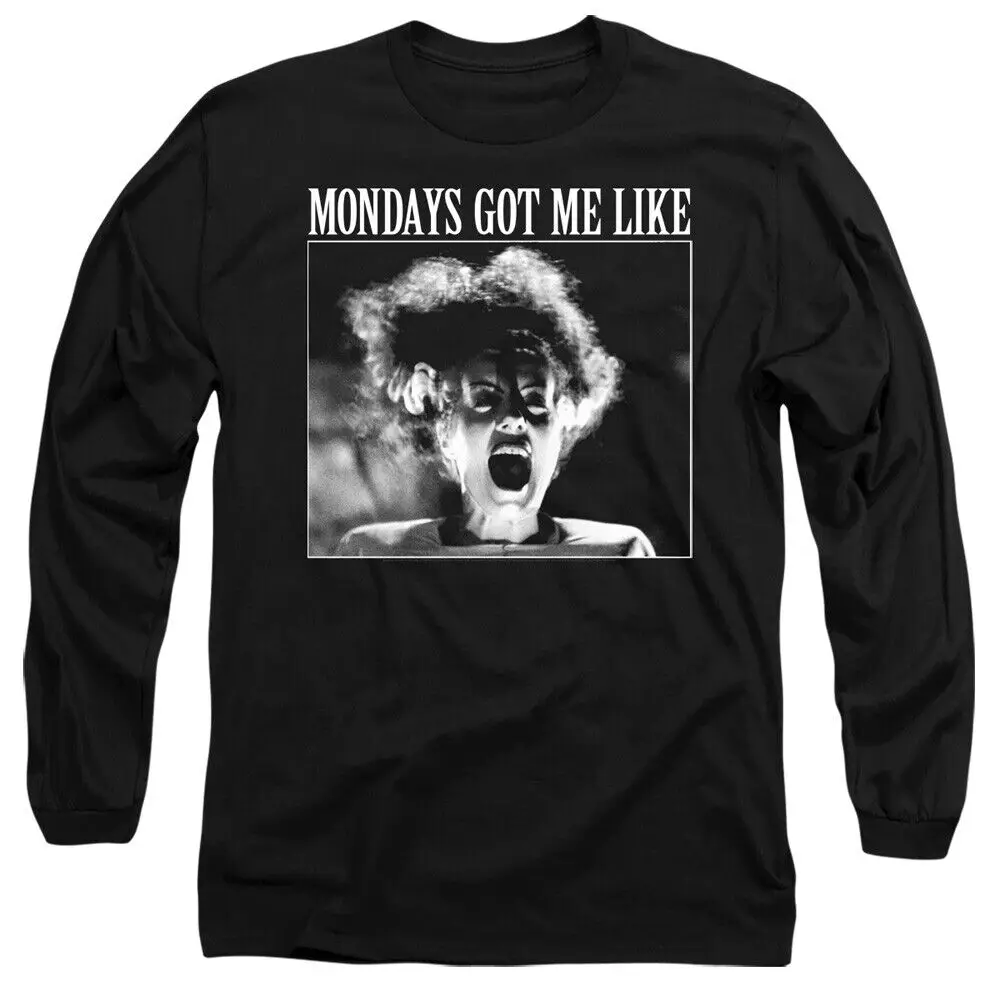 

Bride of Frankenstein Long Sleeve T-Shirt Mondays Got Me Like Black