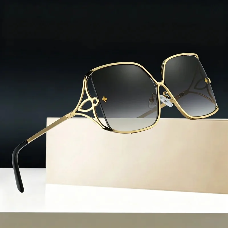 Hot Designer Fashion Women's Sunglasses Premium Retro Sunglasses Borderless Frame Metal Glasses