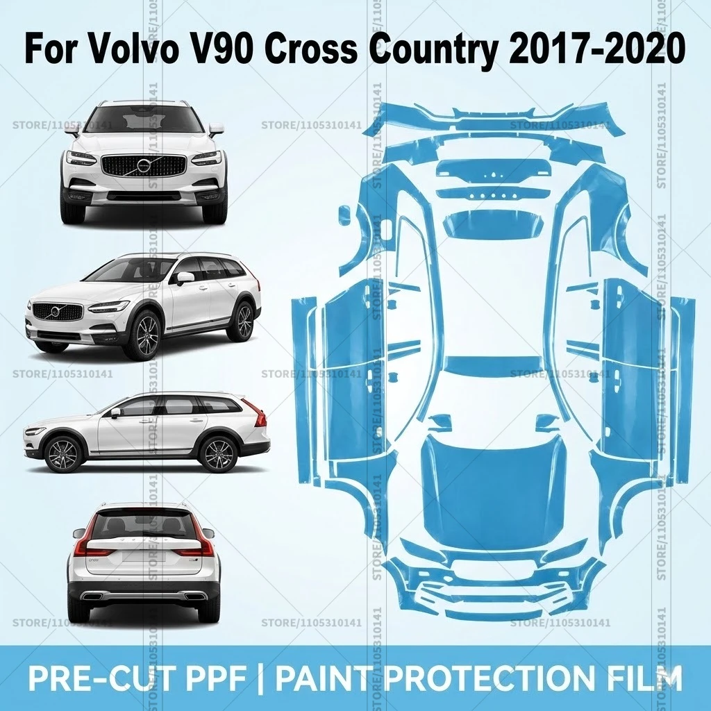 

Предварительно нарезанная прозрачная защитная пленка PPF для автомобилей, профессиональная автомобильная пленка PPF для Volvo V90 Cross Country 2017-2020