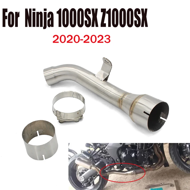 

Slip On Motorcycle Exhaust Escape Modify Middle Link Pipe Connect Original Muffler For Kawasaki Ninja 1000SX Z1000SX 2020 - 2023