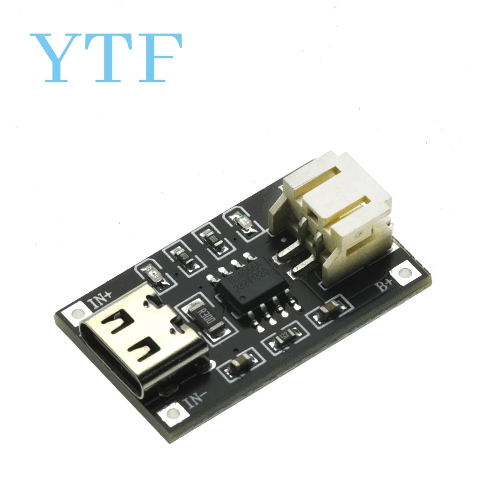 TP4056 3.7V Lithium Battery Charging Module 1A USB Type-C Port PH2.0 Terminal Overcurrent Protection Board