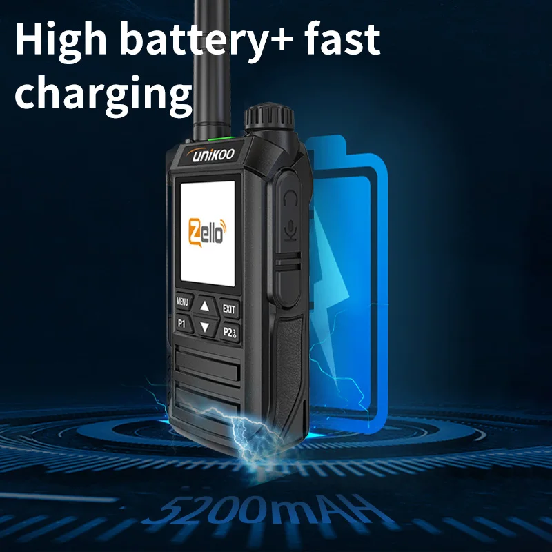 UNIKOO UP50 ELLO Walkie Talkie 4G Netzwerk 2 PCS Android 5.1 5200 mAh Wifi Kompatibel Bluetooth Global POC Radio