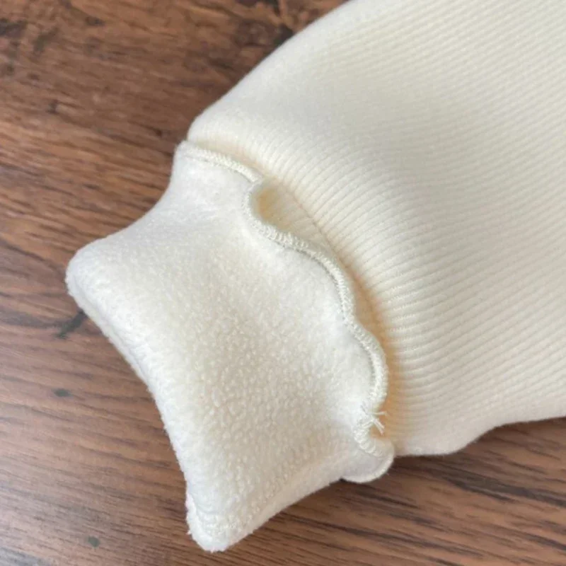 Jersey bordado con mangas abullonadas para niña – Suéter térmico suave - imagen 5