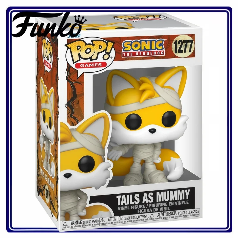 Genuine Licensed Funko Pop Games Mummy Tails Sonic Halloween Vinyl Collectible Statue Display Gift for Sonic Game Fan Collectors