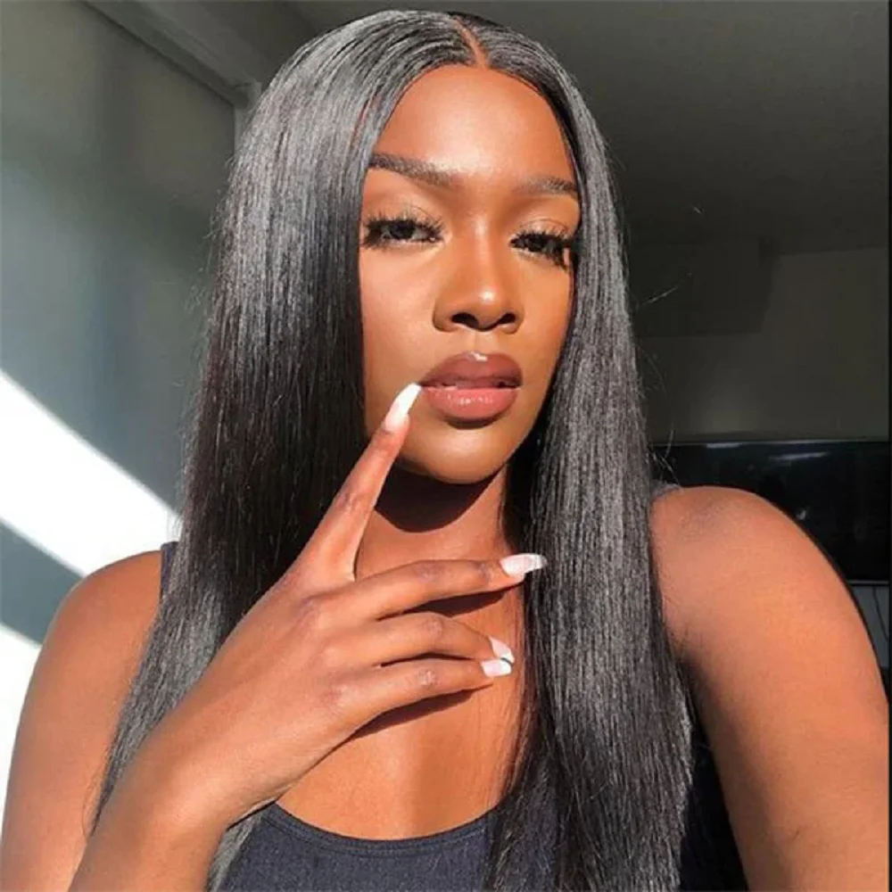 

Женские парики на сетке прямой прозрачный, парики без клея, прямые парики из человеческих волос, бразильский парик без повреждений, предварительно вырезанные парики 7x5