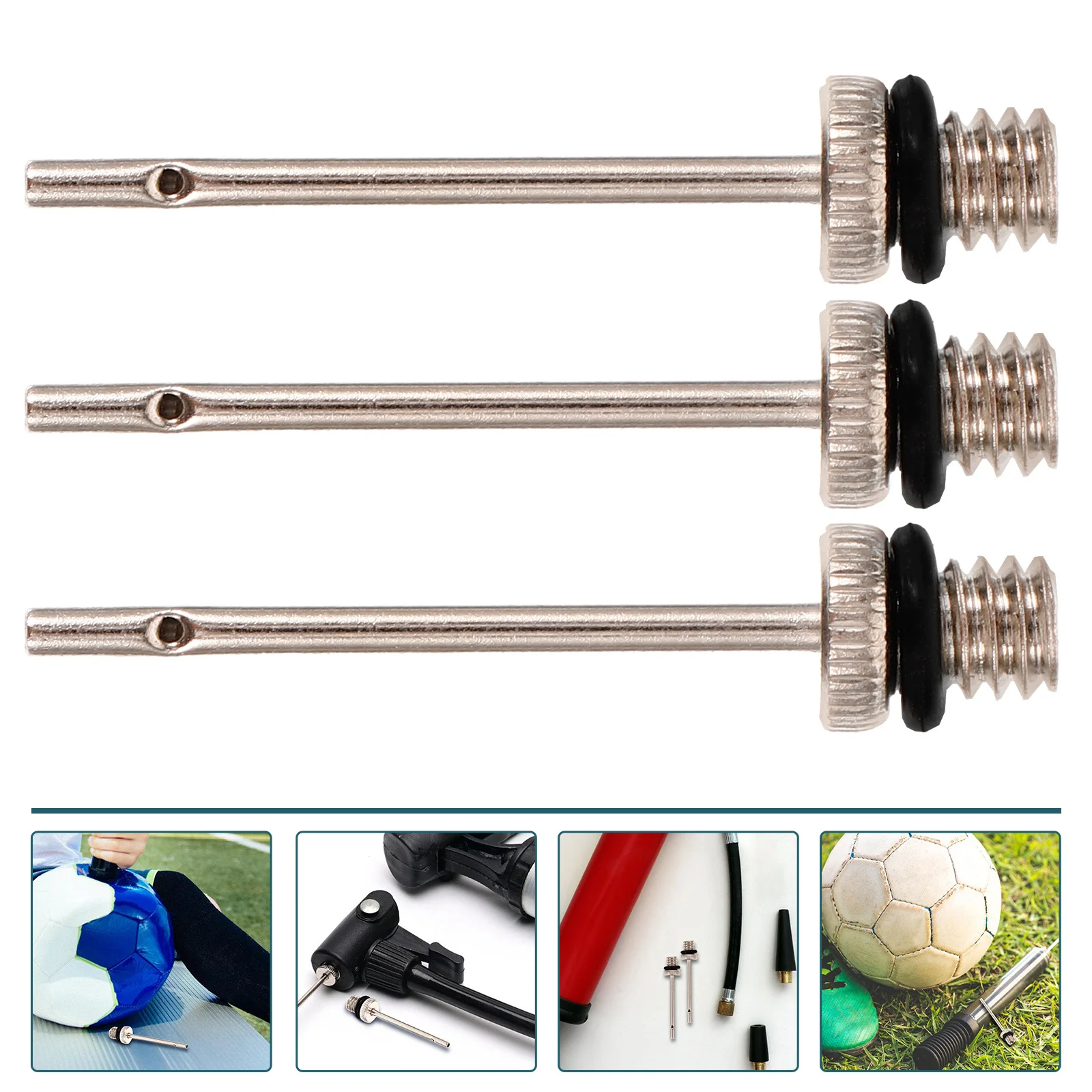 

20Pcs Metal Inflation Needles for Sports Balls Durable Copper Material Quick Pumping Portable Multi-Function Ball Needle Set