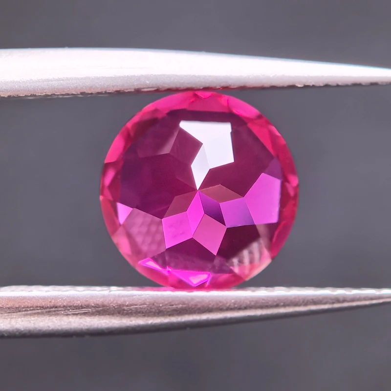 Top Lab Grown Ruby Circular Tourmaline VVS1 Perfect Charms Beads Diy for Jewelry Making Materials Selectable AGL Certificate