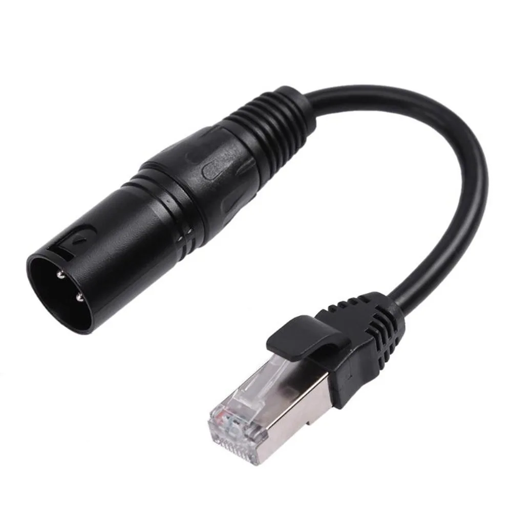 

Audio Cables 3 Pin XLR to RJ45 Adapte 18cm XLR Audio Cable for Microphone Amplifiers Mixers