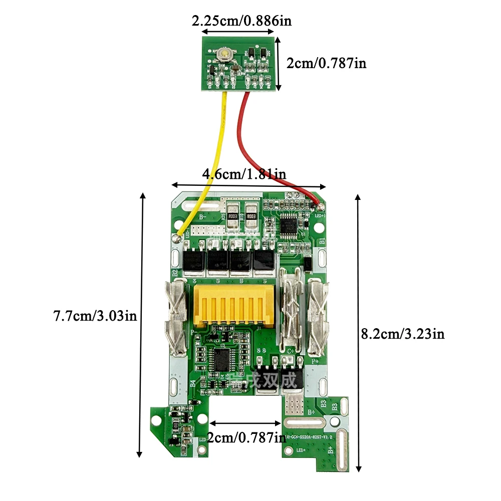 BL1815 Elektrowerkzeug Lithium-Batterie Shell Gehäuse Fall Box PCBA Ladeschutz Platine für Makita 18V Li-Ion Akku – Detail 8