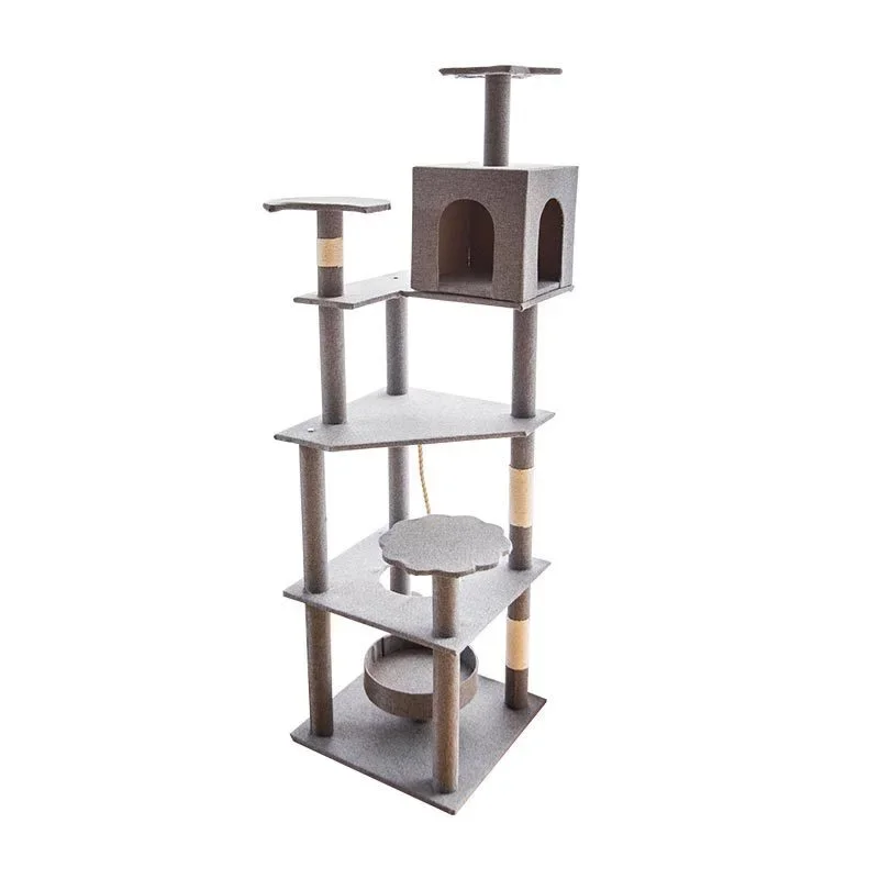 

Luxury house large cat climbing frame nest integrated cat tree stand universal for all seasons