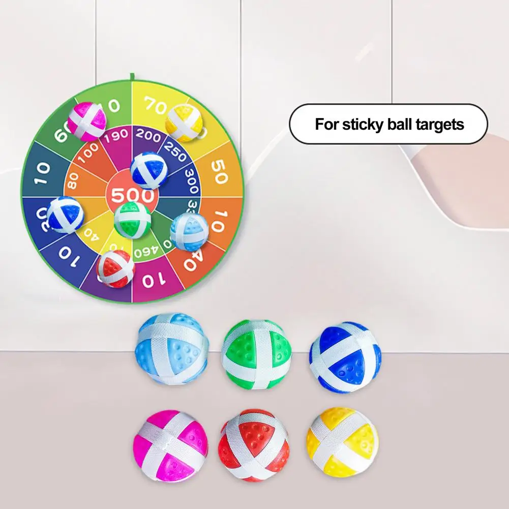 5 Pcs Interesting Dart Sticky Ball  Hand Exercise Colorful Target Sticky Ball  Parent-child Interactive Kid Throw Sticky Ball