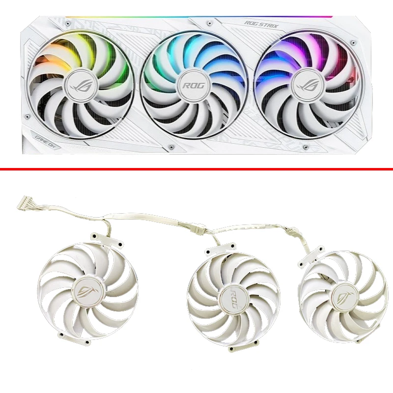 NEW Cooling Fan 95MM 7PIN CF1010U12S RTX3070 RTX3080 RTX3090 GPU FAN For ASUS ROG Strix RTX 3070 RTX 3080 RTX 3090 White OC