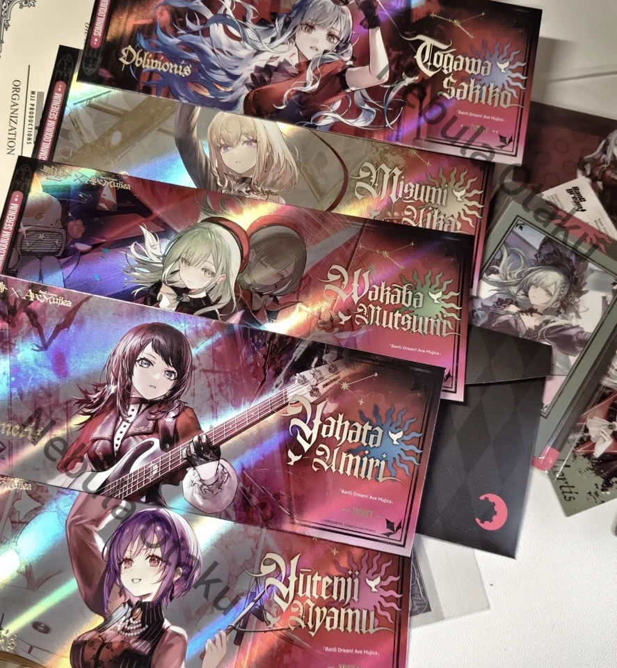 Набор сувенирных билетов Arknights: Мисуми, Уика, Вакаба, Мутсуми, Ютенджи, Ньяму. Официальная лицензионная копия. Изысканные подарки. Аниме.