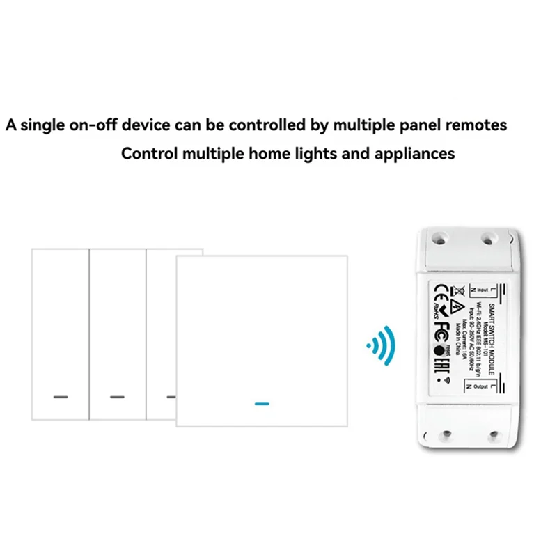 N93R 16A Bluetooth Smart Switch With 1 Group Panel Remote Control Industrial-Grade Switch Tuya Smart Home Relay Breaker