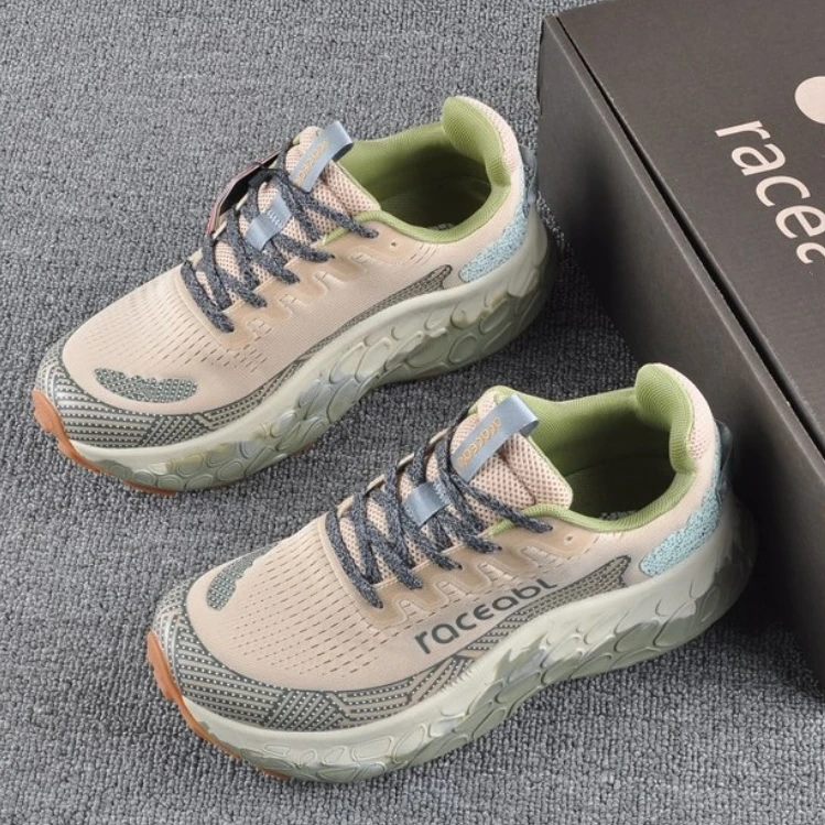 남성용 아웃도어 등산 러닝화 통기성 충격 흡수 두꺼운 밑창 오프로드 아빠 신발 대형 사이즈  캐주얼 패션