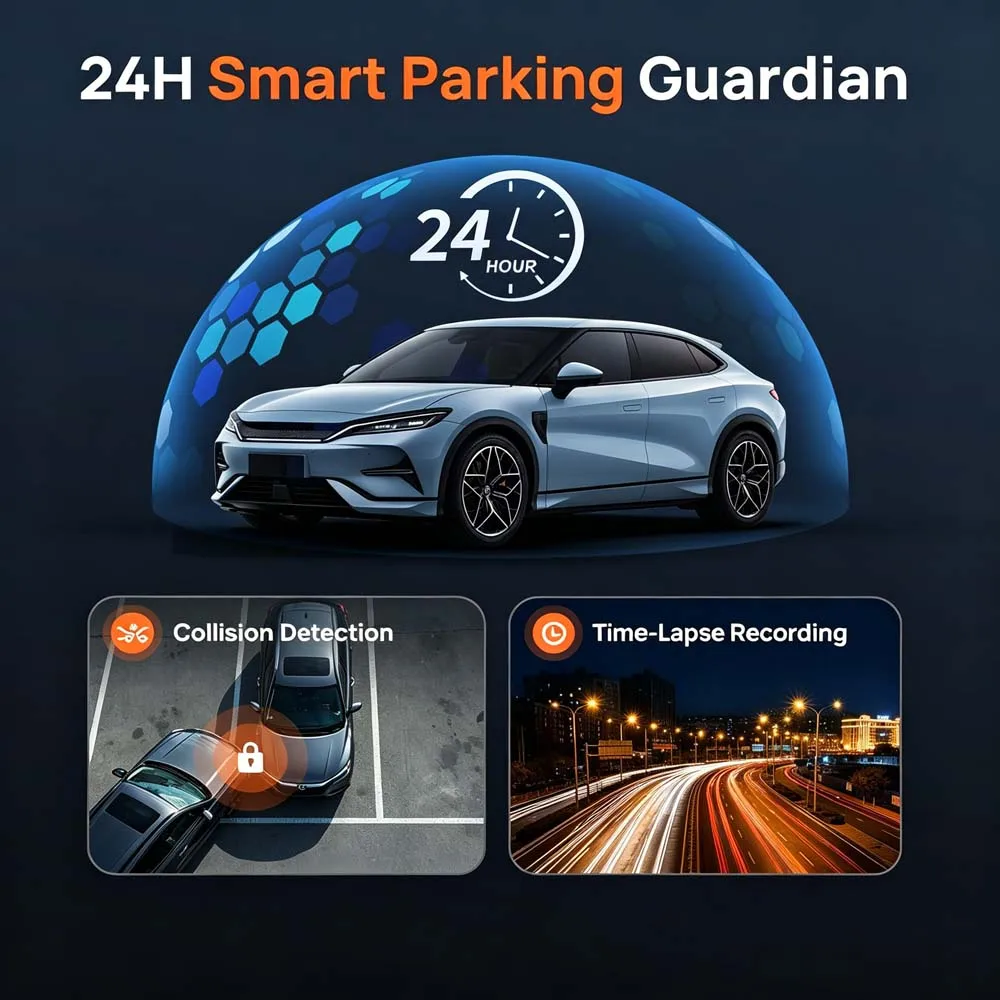 4G LTE Dash Cam WIFI GPS Mini CAR DVR Front 4K Dual Lens Car Camera Black Box Room Camera Night Vision 24H Parking Monitor view 6