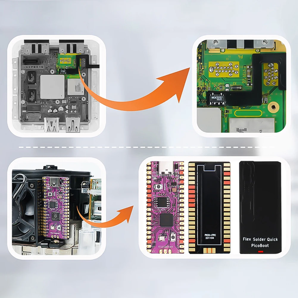 For Raspberry Pi Pico Picoboot Replace Flex Ribbon Cable with GC2SD/SD2SP2 FPC Flex Solder Cable for NGC Gamecube Game Console