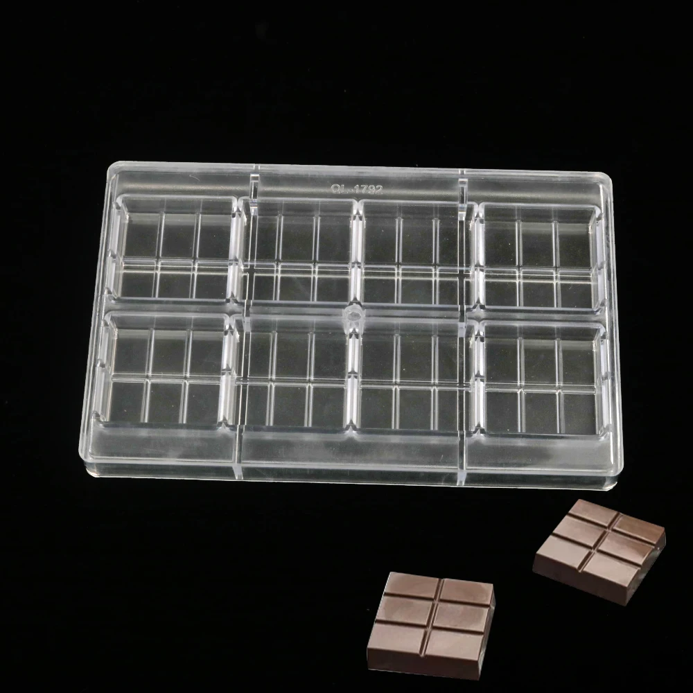 Stampo per caramelle PC facile da sformare Stampo per cioccolato in policarbonato duro Strumenti per caramelle Blocco di cioccolato Creazione di stampi Utensili da cucina