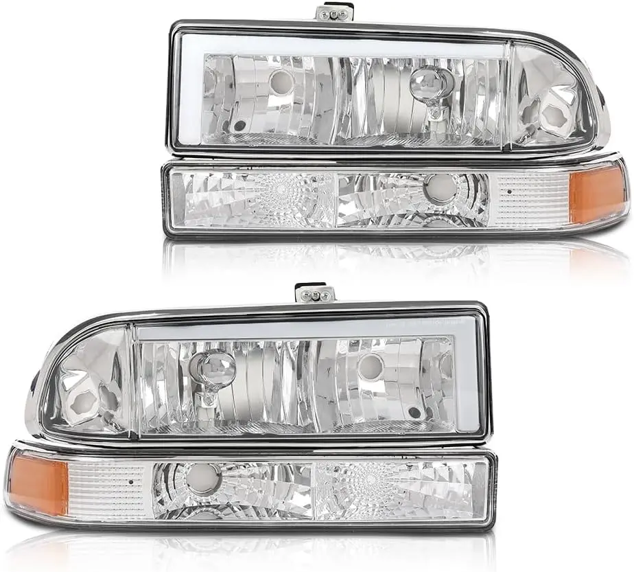 

Светодиодные передние фары в сборе, совместимые с Chevy Blazer 1998-2005 и подходят для Chevy S10 Pickup 1998-2004 с бампером P