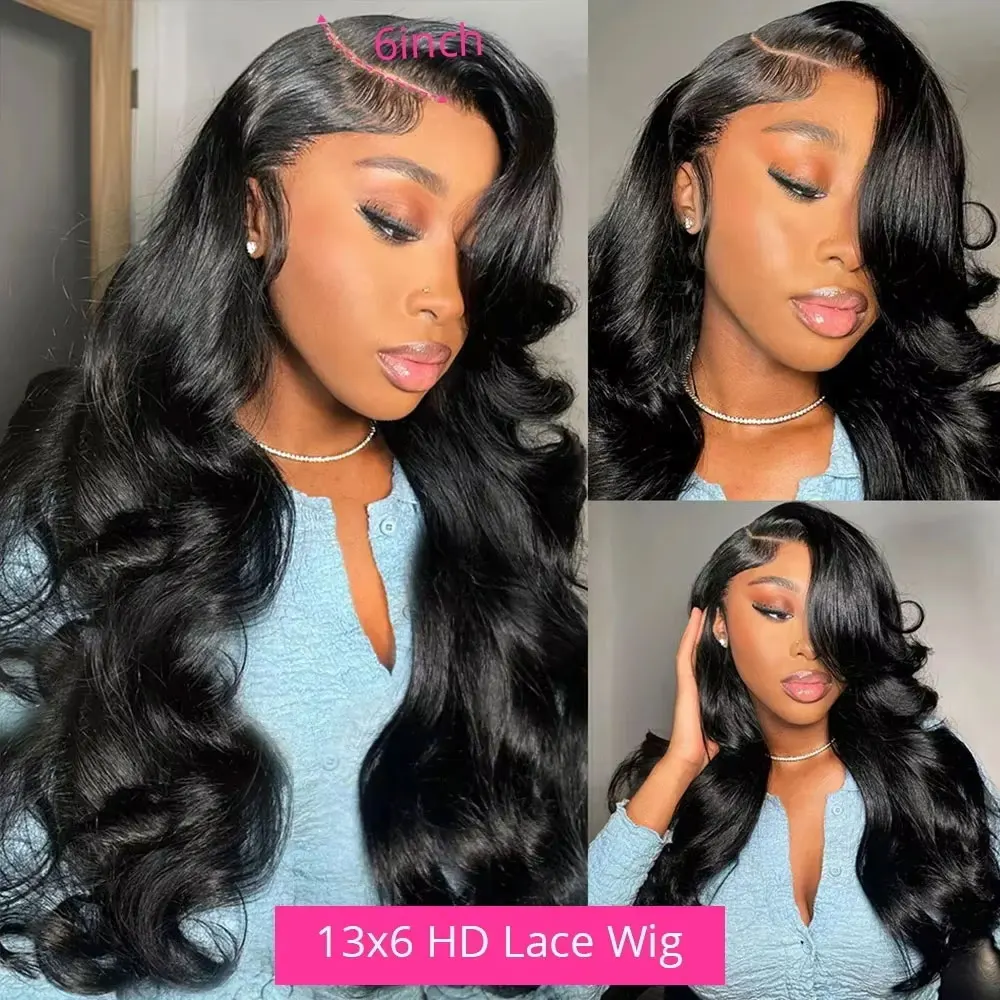 40-42 Zoll HD Transparent 13x4 13x6 Body Wave Lace Front Perücke 250 Dichte 360 Lace Frontal Perücke Echthaarperücken für Frauen 5x5 Perücke – Detail 8