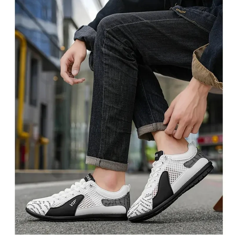 

Men's Casual Single Shoes Breathable Hollow Mesh Fashion Youth Student Sports Shoes Soft Sole Versatile Shoes for Men Sneakers
