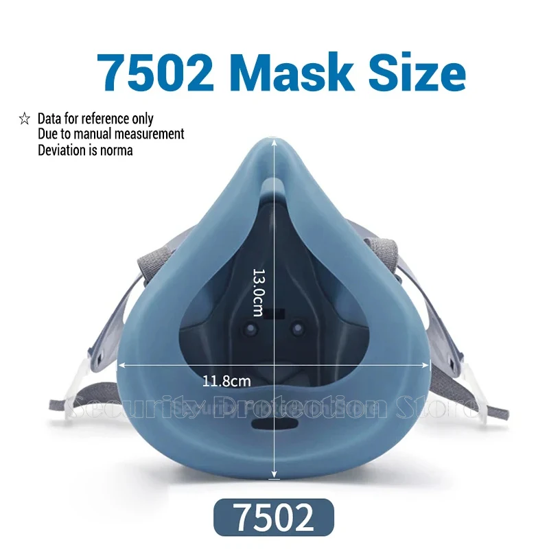 7502+2097 Half Facepiece Mask Reusable Respirator P100 Respiratory Protection Nuisance Level Organic Vapor for 3m 7502 Mask