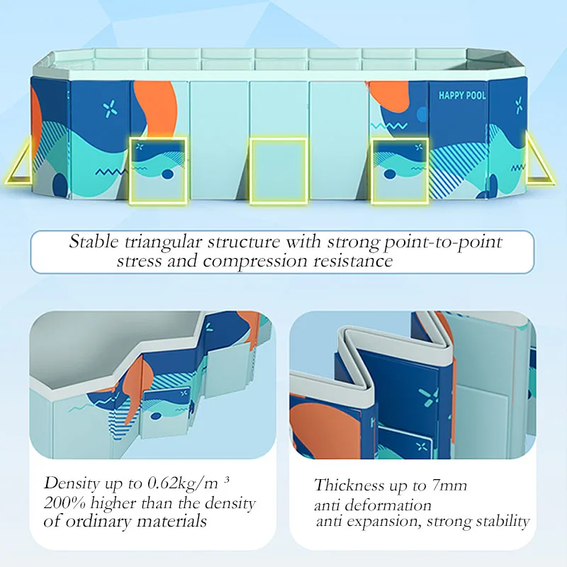 حمام سباحة مستطيل محمول للبالغين ، حمام سباحة خارجي كبير ، الأكثر مبيعًا