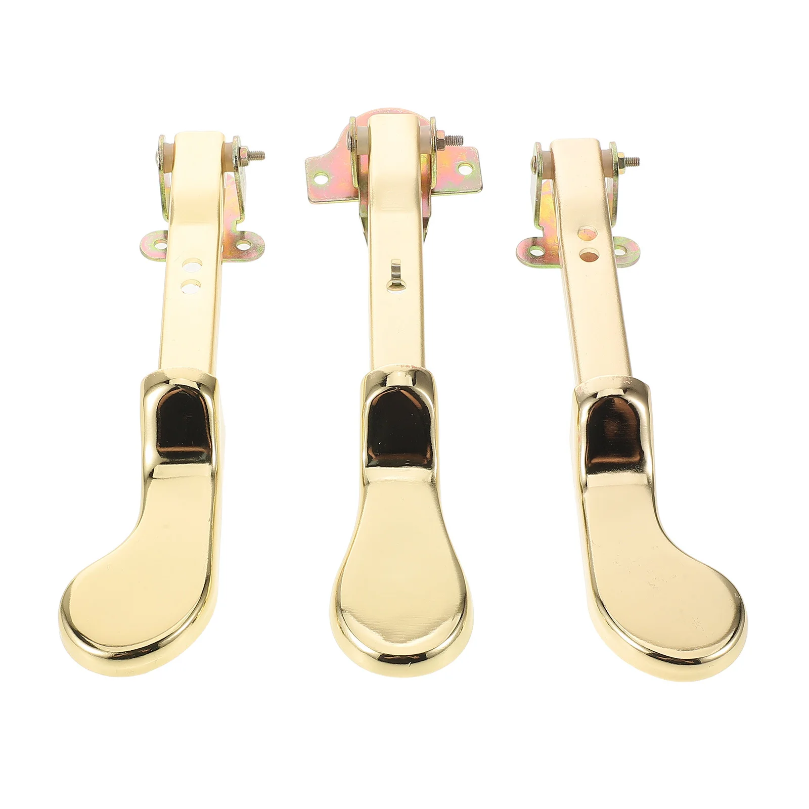 

3Pcs Upright Piano Pedals Metal Sustain Dual Hole Stability Replacement Foot Control Pedal for Keyboard Musical Instrument
