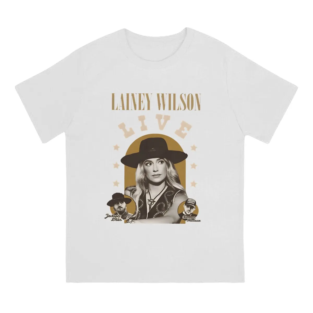 Lainey Wilson Singer Songwriter Newest TShirt for Men Dirty Looks Round Neck Basic T Shirt Personalize Birthday Gifts Streetwear